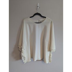 Sachin & Babi White Lace Dolman Sleeve Top 3XL